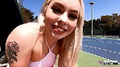 Real teens haley spades fodido com depois de uma partida de tenis